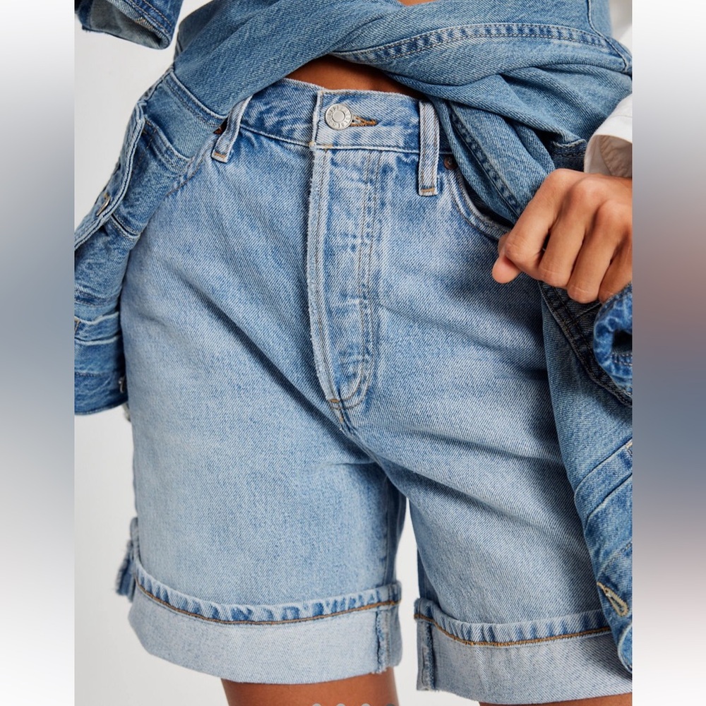Agolde Dark Blue Jean Shorts